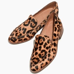 Madewell The Frances Leopard Print Calf Hair Sz 6 1/2” Loafers